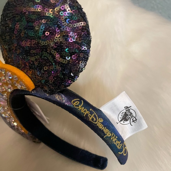 NWT Disney Earidescent Mickey Mouse Ears Gem Walt 50th 50 gold black Anniversary - Picture 12 of 16